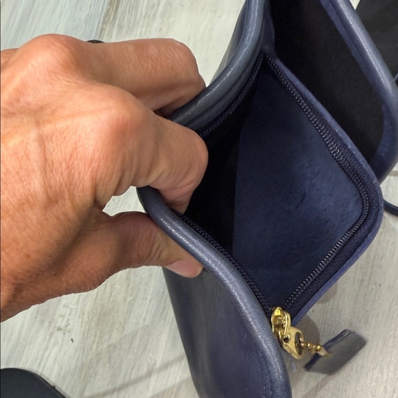 1996 Vintage Coach Special Edition Crossbody Passport Holder/Pouch-RARE BLUE - Picture 5 of 10